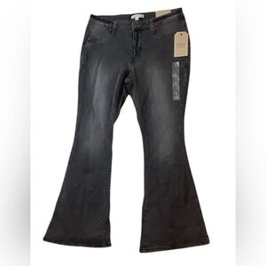 FRYE AND CO. Black Flare Wide Leg Jeans Vintage Style size 12